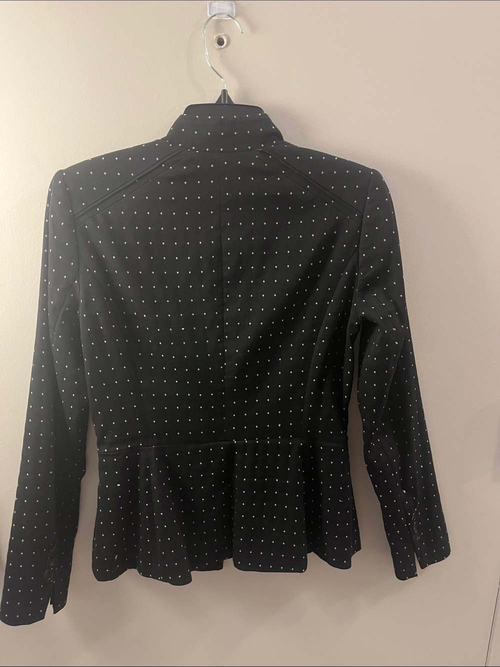 White House Black Market Black Studded Single-Button Blazer - Picture 3 of 3